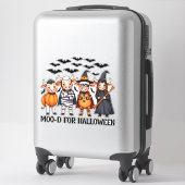 Grappige Highland Koe Moo-d voor Halloween Sticker (Koffer)
