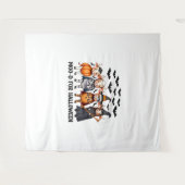 Grappige Highland Koe Moo-d voor Halloween Wandkleed (Voorkant (horizontaal))