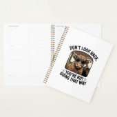 Grappige Highland Koe Niet Omkijken Retro Planner (Display)