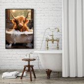 Grappige Highland koe posters