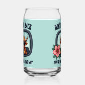 Grappige Highland Koe Retro Westerne Motivatie kun Blikvorm Glas (Links)