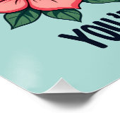 Grappige Highland Koe Retro Westerne Motivatie kun Perfect Poster (Hoek)