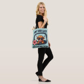 Grappige Highland Koe Retro Westerne Motivatie kun Tote Bag (Op model)
