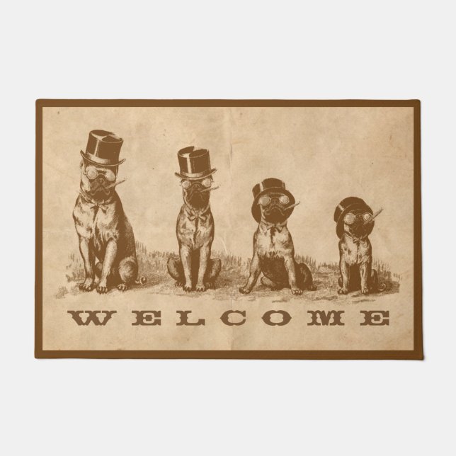 Grappige Hilarious Bulldogs Gepersonaliseerde Deur Deurmat (Voorkant)