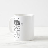 Grappige Hilarious Cat Puns Freak Meowt Koffiemok (Voorkant links)