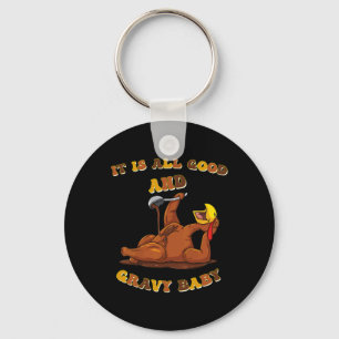 Grappige hilarische Thanksgiving kalkoen ontwerp G Sleutelhanger