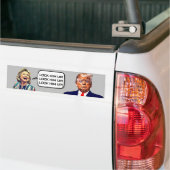Grappige Hillary zegt Lock Trump Up Bumpersticker (Op Truck)