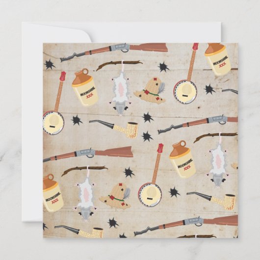 Grappige Hillbilly Party uitnodiging (Achterkant)