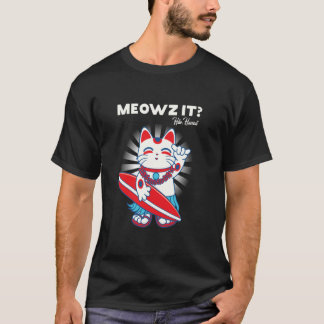 Grappige Hilo Hawaï Kat Miauwt Het T-shirt