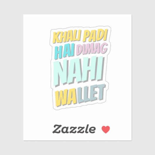 Grappige Hindi Quote Sticker (Vel)