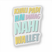 Grappige Hindi Quote Sticker (Voorkant)