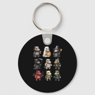 Grappige Hip Ghost Witch Zombie Halloween Kostuumj Sleutelhanger