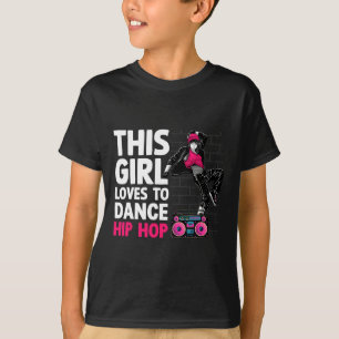 Grappige Hip Hop Dancing Art voor Kinderen Meisjes T-shirt
