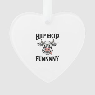 Grappige Hip Hop Koe Vintage Gravure Shirt Ontwerp Ornament