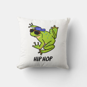 Grappige Hip Hop Springende Kikker Woordgrap Kussen