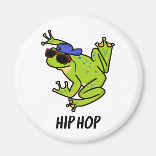 Grappige Hip Hop Springende Kikker Woordgrap Magneet