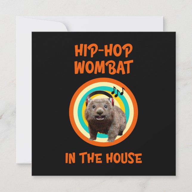 Grappige Hip-Hop Wombat in het Huis (Voorkant)