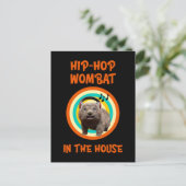 Grappige Hip-Hop Wombat in het Huis Briefkaart (Staand voorkant)