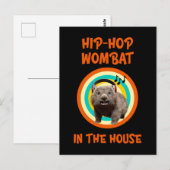 Grappige Hip-Hop Wombat in het Huis Briefkaart (Voorkant / Achterkant)
