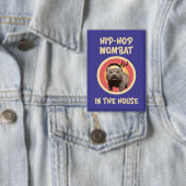 Grappige Hip-Hop Wombat in het Huis Button (Insitu)
