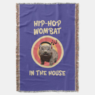 Grappige Hip-Hop Wombat in het Huis Deken