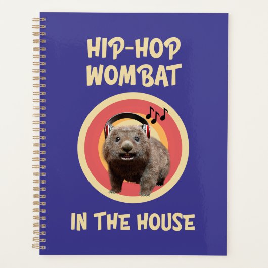 Grappige Hip-Hop Wombat in het Huis Planner (Voorkant)