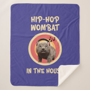 Grappige Hip-Hop Wombat in het Huis Sherpa Deken