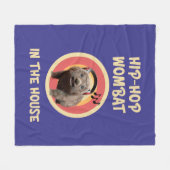 Grappige Hip-hop Wombat in Huis Fleece Deken (Voorkant (Horizontaal))