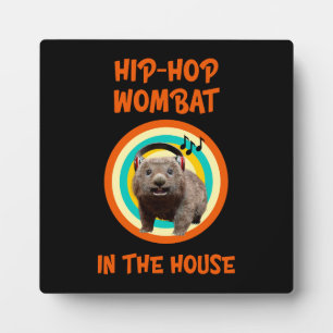 Grappige Hip-hop Wombat in Huis Fotoplaat