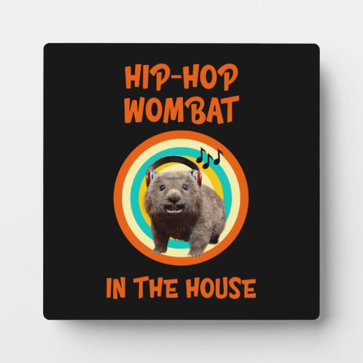 Grappige Hip-hop Wombat in Huis Fotoplaat (Voorkant)