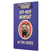 Grappige Hip-hop Wombat in Huis Klembord (Links)