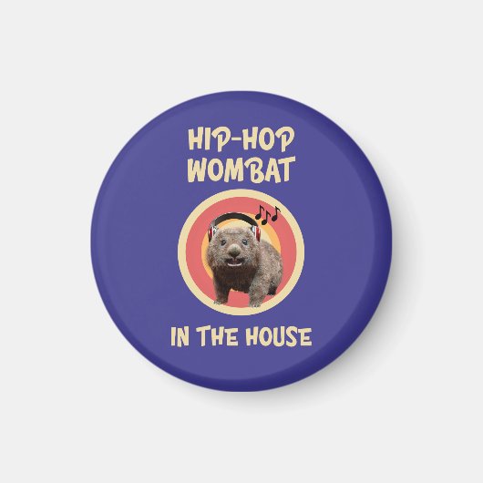 Grappige Hip-hop Wombat in Huis Magneet (Voorkant)