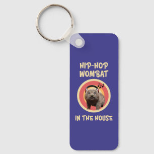 Grappige Hip-hop Wombat in Huis Sleutelhanger