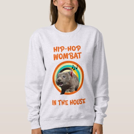 Grappige Hip-hop Wombat in Huis Trui (Voorkant)