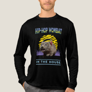 Grappige Hip Hop Wombat Muziek Humor Tri-Blend Shirt
