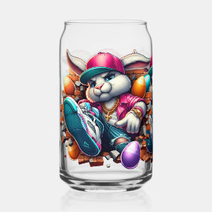 Grappige hiphop Gangster Bunny Easter Urban Design Blikvorm Glas