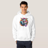 Grappige hiphop Gangster Bunny Easter Urban Design Hoodie (Voorkant volledig)