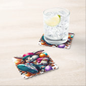 Grappige hiphop Gangster Bunny Easter Urban Design Kartonnen Onderzetters (Insitu)