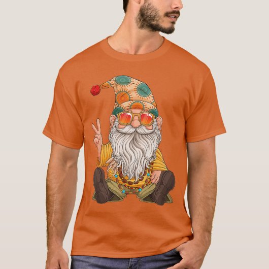 Grappige Hippie Kabouter Vredesteken Kabouter Lief T-shirt (Voorkant)