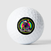 Grappige Hippie Sphynx Kat Golfballen (Voorkant)