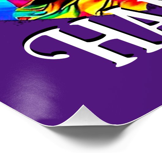 Grappige Hippie Sphynx Kat Perfect Poster (Hoek)