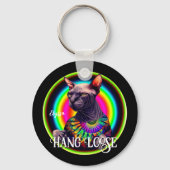 Grappige Hippie Sphynx Kat Sleutelhanger (Achterkant)