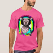 Grappige Hippie Sphynx Kat T-shirt (Voorkant)