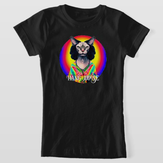 Grappige Hippie Sphynx Kat T-shirt (Laagn)