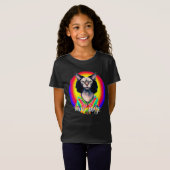 Grappige Hippie Sphynx Kat T-shirt (Voorkant volledig)