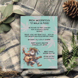 Grappige Hippie Verjaardag-Groovy Old Man Party Kaart