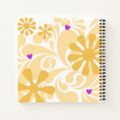 Grappige hippie vrede liefde haakpatroon notitiebo notitieboek (Achterkant)