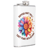 Grappige hippies citaat zonnebloem herfst heupfles (Rechts)