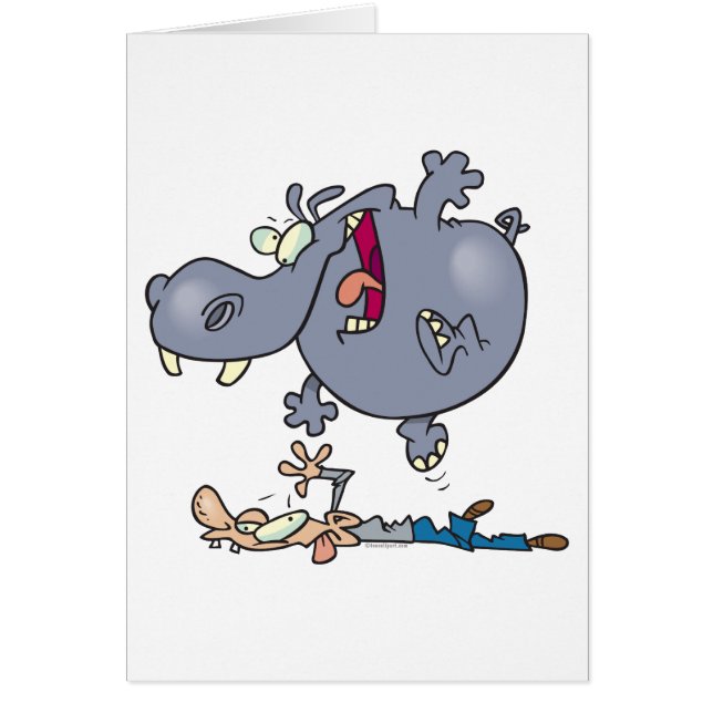 grappige hippo-cartoon (Voorkant)