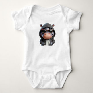 GRAPPIGE HIPPO IN HOODIE ROMPER